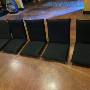 Black Folding Chairs Set of 5