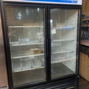 2-Door Glass Commercial Fridge, By True Refrigerator from 2015 with BRAND NEW compressor