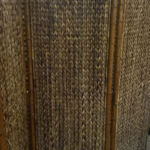 Woven Wood 3-Panel Room Divider