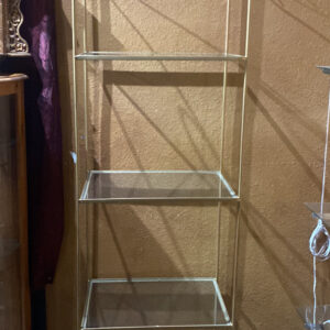 Glass & brass self-standing shelf