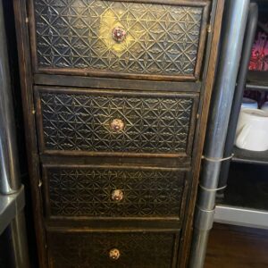 Refurbished 4-Drawer Cabinet with Velvet-Lined Drawers