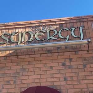 Vintage Synergy Building Sign