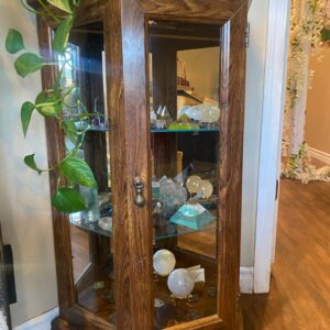 Small Wood & Glass Display Cabinet